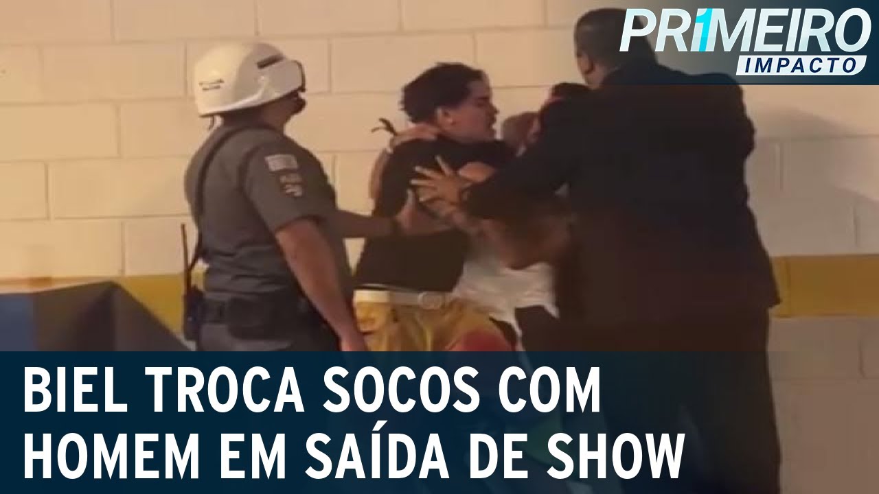 Cantor Biel se envolve em briga na saída de show, em São Paulo | Primeiro Impacto (28/11/22)