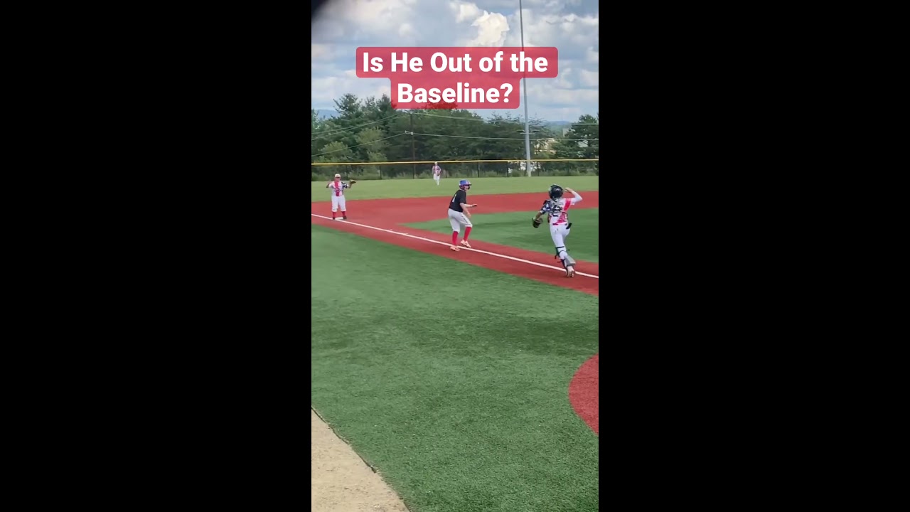 Is He Out Of The Baseline Baseball Shorts Umpire