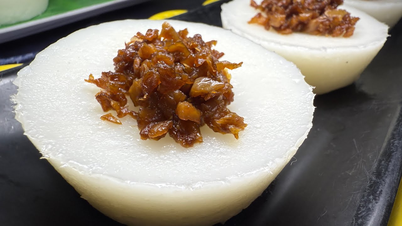 菜脯潮州水糕食谱 | 软嫩Q弹，咸香可口 | Steamed Teochew Radish Rice Cake Recipe