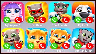 FAKE CALL My Angela 2,Tom Hero,Tom Friends,My Hank,Tom Blast,Talking Ginger,Ginger 2,Tom Candy Run screenshot 4