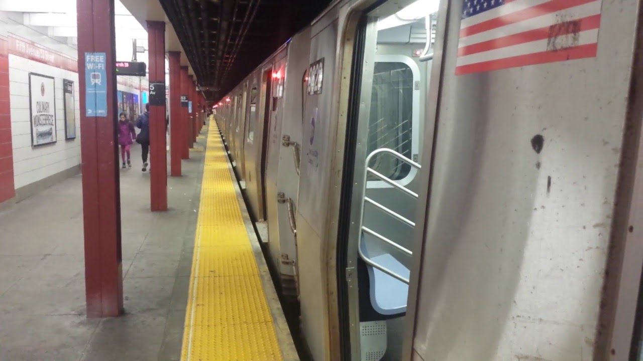 IND 53rd Street Line: Queens Bound R46 & R160 (E) (F) (R) Trains @ 5th ...
