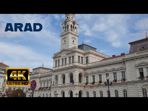 Arad, Romania Walking tour [4K video]