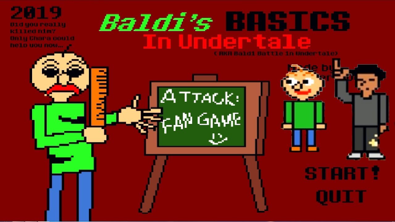 Baldi Battle In Undertale 2019 Youtube - roblox baldi rp how to get spider baldi 2019
