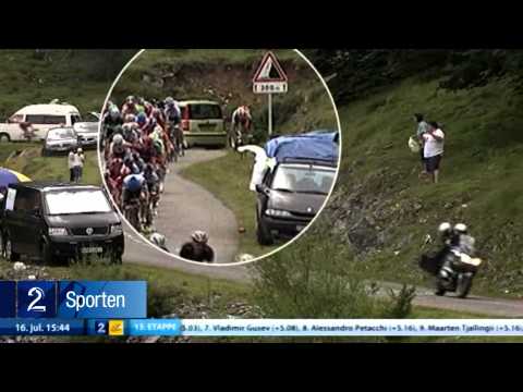Laurens ten Dam crash - Tour de France 2011