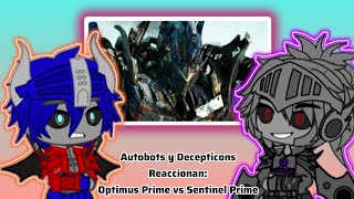 Autobots Y Decepticons Reaccionan Optimus Prime Vs Sentinel Prime- Transformers 3