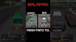 Angkot VS Bus balapan di jalan tol #bussid #trukoleng #viral #shorts screenshot 5