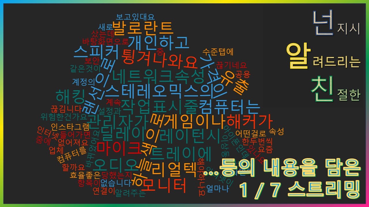 [넌알친 스트리밍] (1월 7일) 컴퓨터 원격점검, 스마트폰, 컴퓨터 질문에 답변 해 드려요~