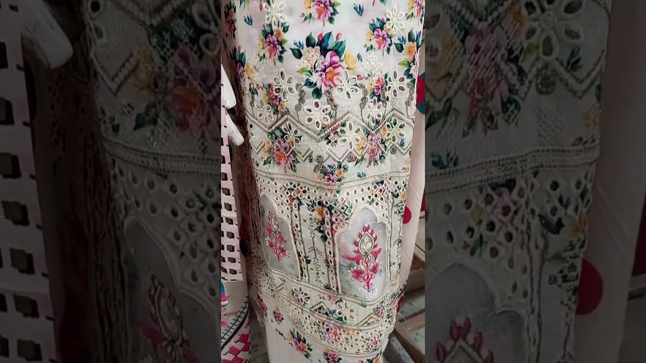 SHANAYA Daman embroidery Lawn dupatta. 