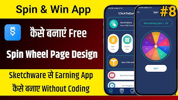 How to make earning app in Sketchware Pro | Spin Wheel Page Design | Earning App Kaise Banaye ||