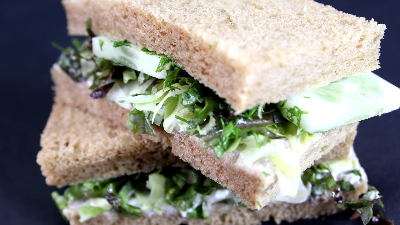 Cucumber And Dill Sandwich With Philadelphia Sprea