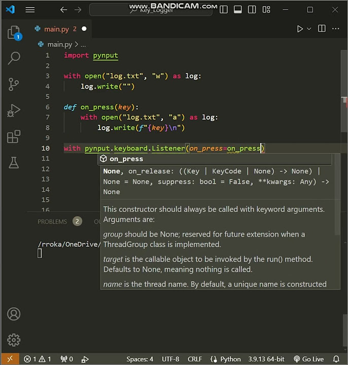 Building a Simple Keylogger in Python! 🖥️💡 #pythontutorial #coding ...