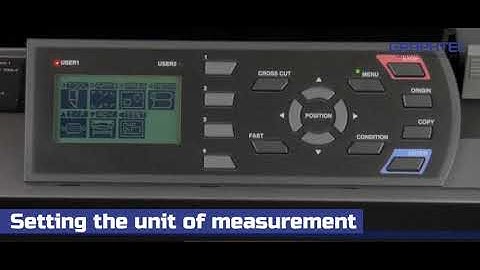 How to set the unit of measurement on the Graphtec FC8600