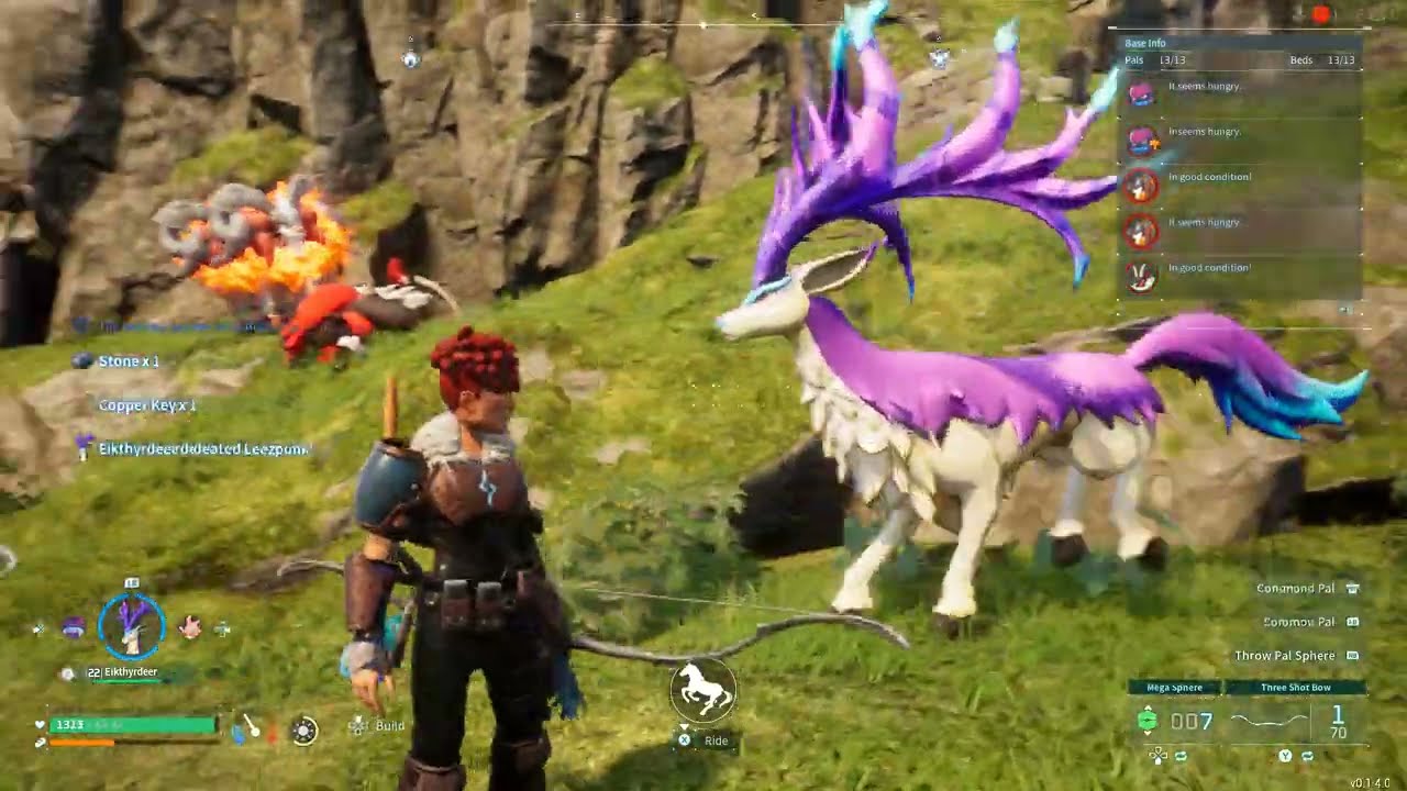 Palworld encountering a raid, building sphere assembly line on 1st base.