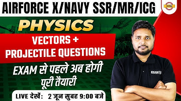 AIRFORCE X/NAVY SSR/MR/ICG || PHYSICS || vectors+Projectile questions || BY SAURAV SIR