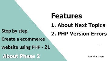 Step by step create an eCommerce website using PHP - Part 21 (About Phase 2)