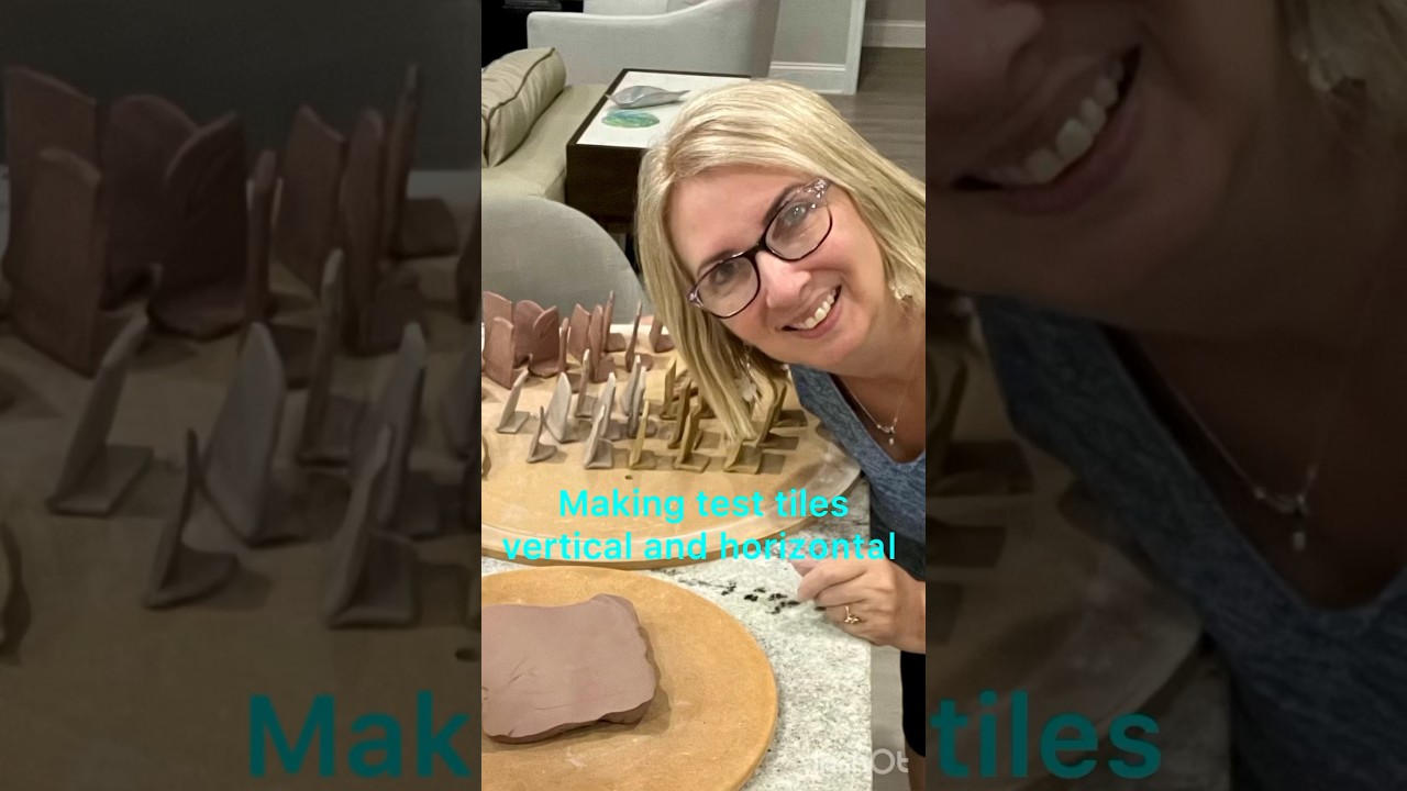 How to make quick test tiles vertical and horizontal. Glaze results coming soon!💞