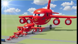 Big & Small Boing Lightning Mcqueen Vs Train Thomas Beamng.drive