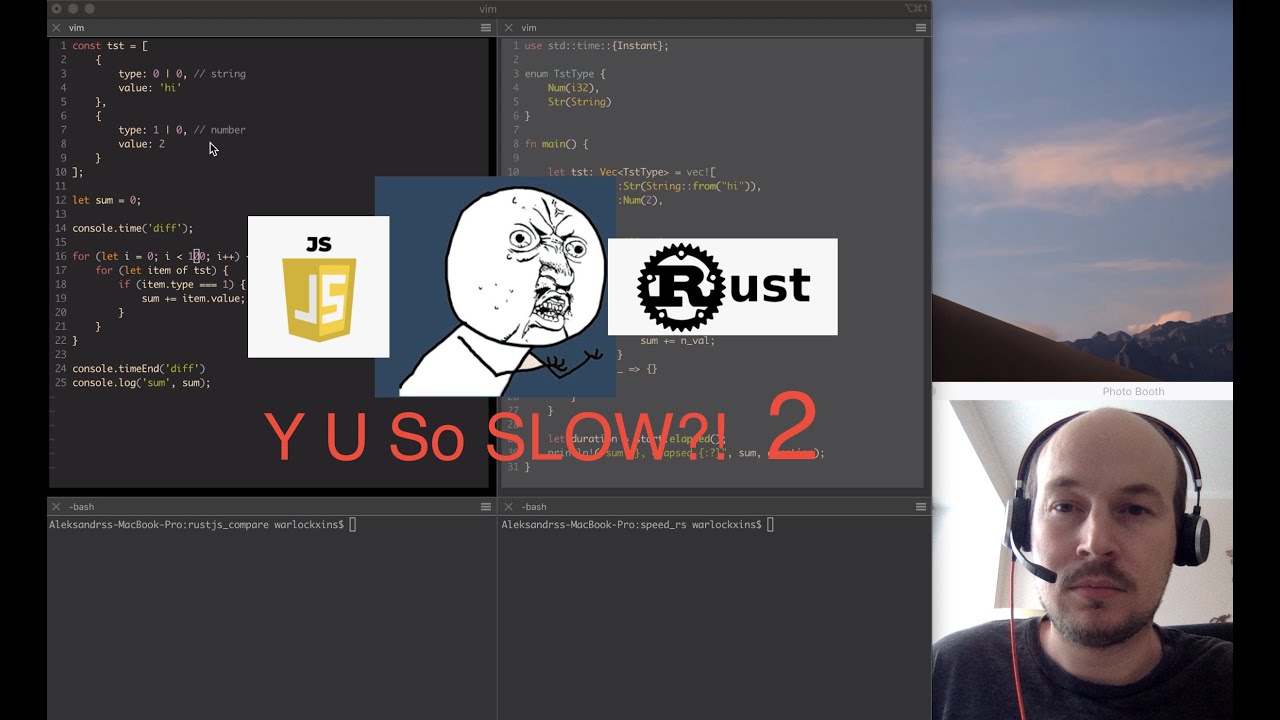 Javascript is not faster than Rust now. Exploring. Session 2 - YouTube