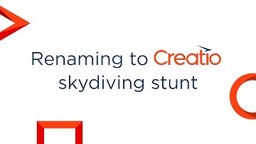 Renaming to Creatio: skydiving stunt