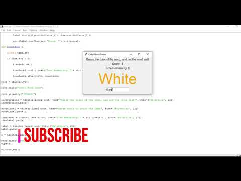 Word color Game with python