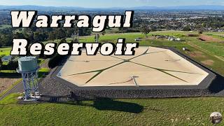 Warragul Water Supply Reservoir from the air, Victoria, Australia