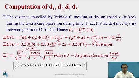 Analysis of Overtaking Sight Distance on Roads (OSD)