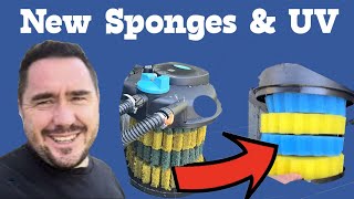 Grow on update - replacing the filter sponges and new UV bulb!! | AllPondSolutions PFC-5000 | Koi 🐠😊