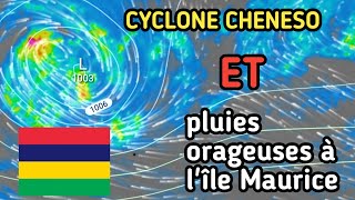 cyclone cheneso et maurice météo 13 janvier 2023🌩🌀⚠