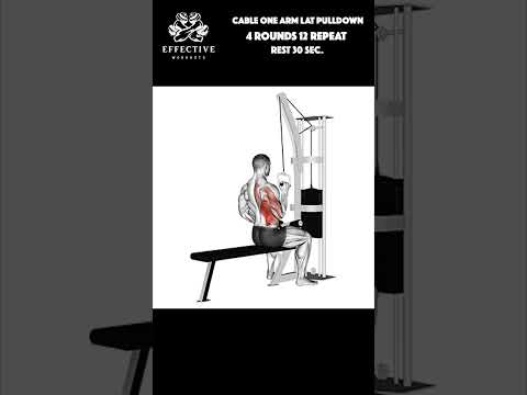 Back Workouts - Cable One Arm Latpulldown #shorts