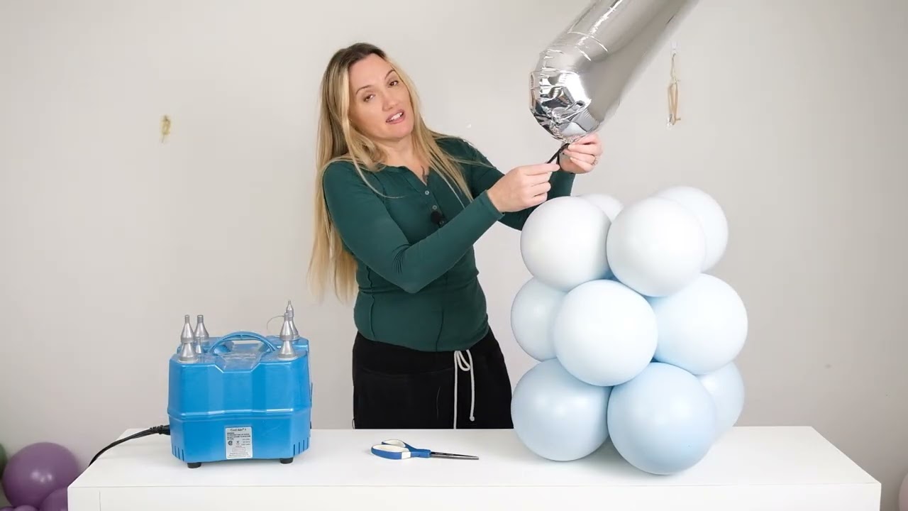 Лайфхак для башни из воздушных шаров: как исправить кривую цифру 7.