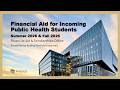 Financial Aid Presentation incoming CSPH students SUM26 &amp; FA26 start