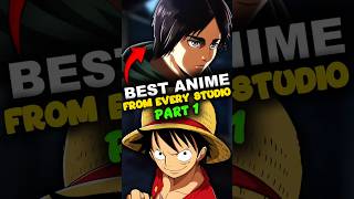 Best Anime From Every Studio (Part-1)🔥  #mappa #madhouse #toeianimation