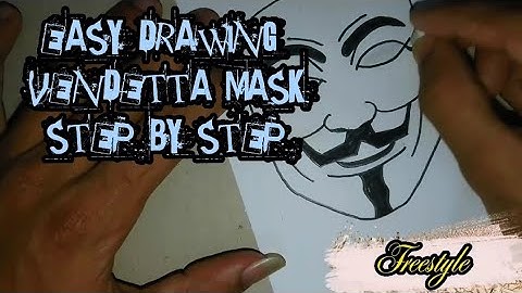 Easy Drawing 😱❤️‍🔥 ||VENDETTA MASK || Step by step