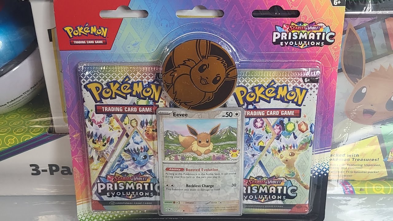 prismatic evolutions eevee pokemon day promo card blister pack Prismatic Evolutions 2-Pack Blister [Eevee]