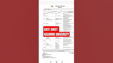 Kashmir university date sheet for Backlog BG 4th Semester, Batch 2026 - 2021. #shortsfeed #shorts
