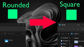 How to disable rounded corners in Windows 11!