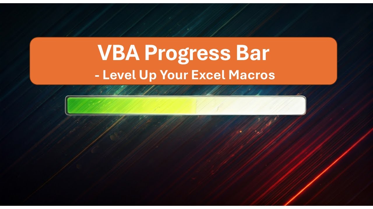 VBA Progress Bar: Level Up Your Excel Macros | #vba - YouTube