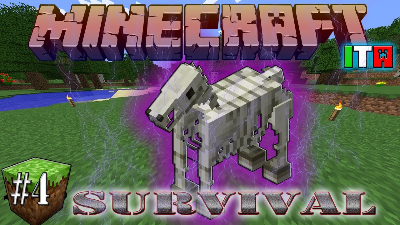 Minecraft Ita Survival Omg Cavallo Scheletro 4 Youtube