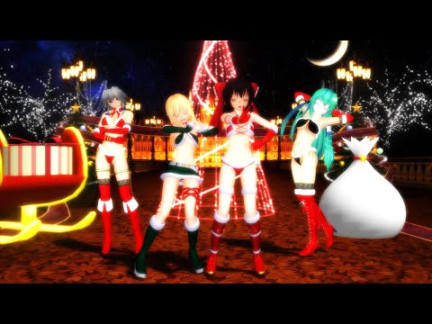 【東方MMD】サンタビキニの自機組で好き！雪！本気マジック　360°VR