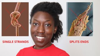 HOW TO AVOID SINGLE STRAND KNOTS, FAIRY KNOTS AND SPLIT ENDS ON TYPE 4 HAIR| UK NATURAL 4B HAIR