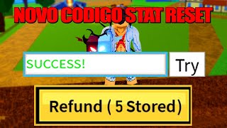 2 NOVOS CÓDIGOS DE RESET STATUS + 21 CÓDIGOS ATUALIZADOS DO BLOX FRUITS ( roblox) blox fuits codes 