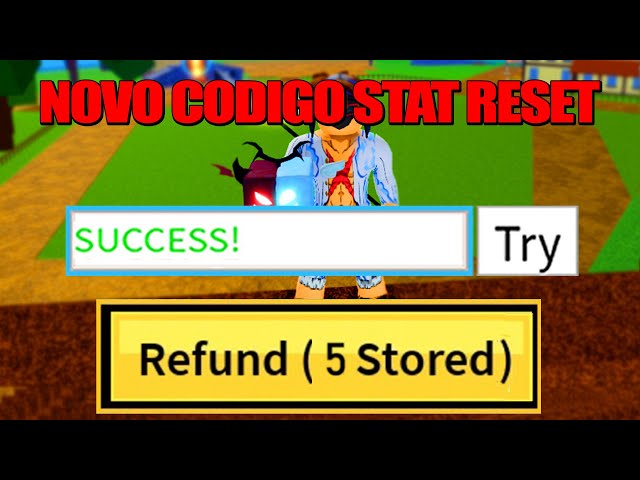 2 NOVOS CÓDIGOS + TODOS OS CÓDIGOS DE RESET STATUS DO BLOX FRUIT (Roblox)  blox fruits codes 