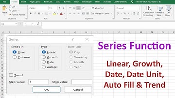 Excel Series All Option | Linear | Growth | Autofill | Trend | Date Unit