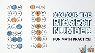 Colour the Biggest Number 🔢 | Fun Math Practice for Kids