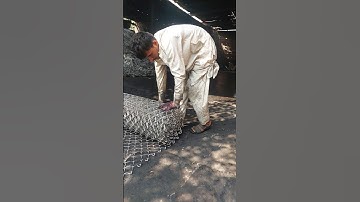 Rolling process of chain link fence #fence #making #chainlink #shorts #shortfeed