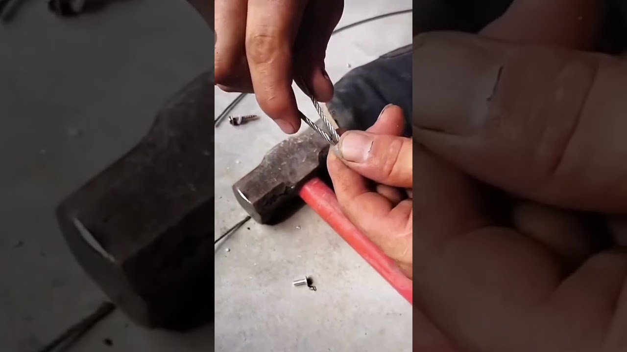 The process of installing the cable buckle- Good tools and machinery make work easy