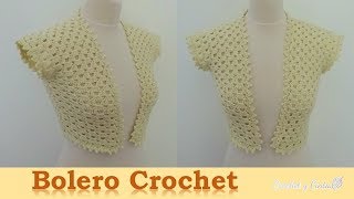 Bolero crochet punto calado mujeres - YouTube