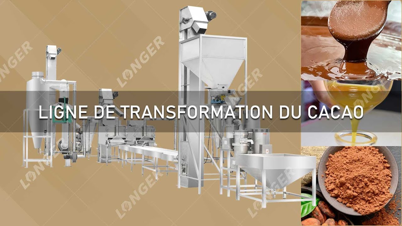 Ligne De Transformation Du Cacao En Beurre Et En Poudre