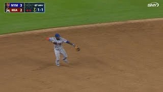 NYM@MIA: Reyes ranges, fires for the out at first