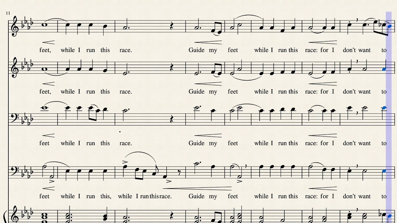 Guide My Feet While I Run This Race SATB Solo UU Hymn 348 YouTube Guide My Feet While I Run This Race SATB Solo UU Hymn 348 YouTube